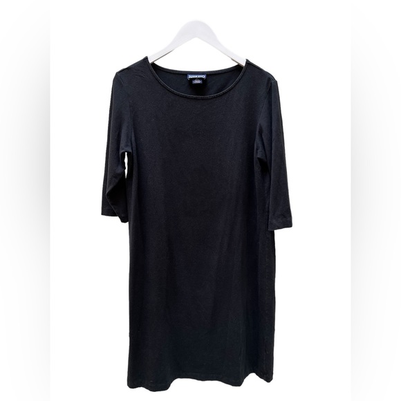 Lands' End Dresses Lands End Black T Shirt Cotton Blend Dress M 12